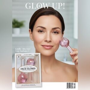 Pink Cooling Face Globes